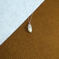 Colgante perla de venado en plata 925 exclusivo Quela joyas